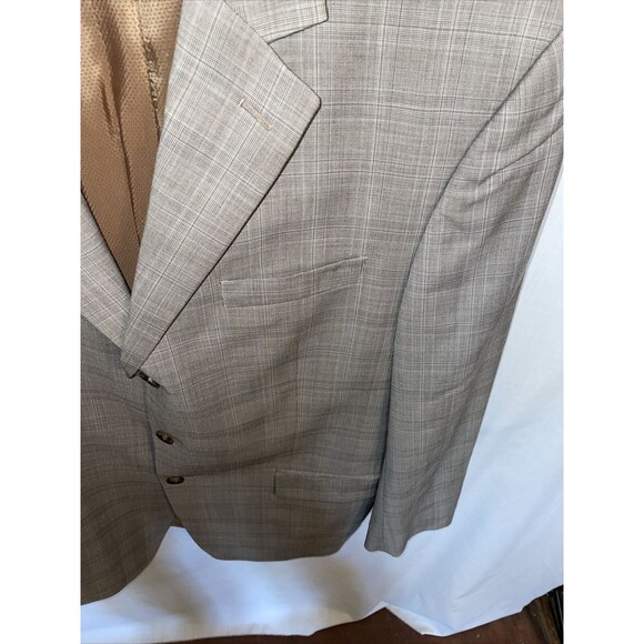 Michael Michael Kors Men’s Dress Blazer Size 42R Tan Wool Business Formal Party - Picture 7 of 12
